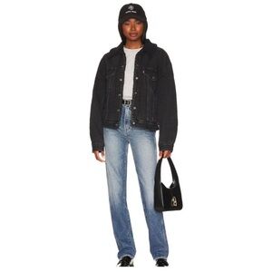 Levi's Premium Black Denim Sherpa Jacket